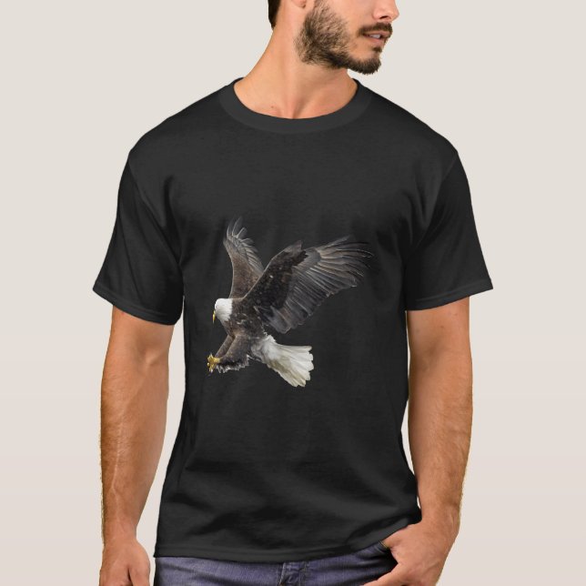 Majestic Flying American Bald Eagle T-Shirt (Vorderseite)