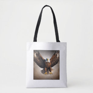 Majestic Flying Eagle Design Tote Bag.