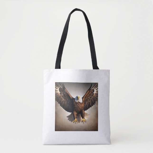 Majestic Flying Eagle Design Tote Bag. (Vorderseite)