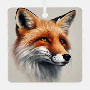 Majestic Fox Ornament Aus Metall
