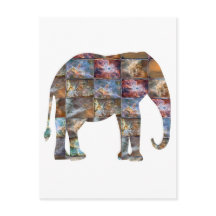 Majestic Friendly Animal: Elephant Marble Tiles