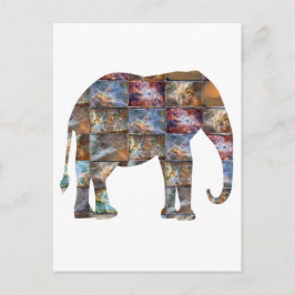 Majestic Friendly Animal: Elephant Marble Tiles Postkarte
