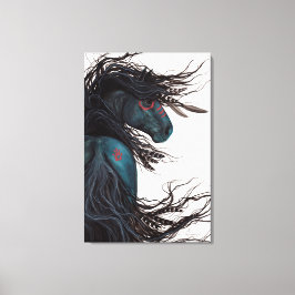 Majestic Friesian Horse by Bihrle Leinwanddruck