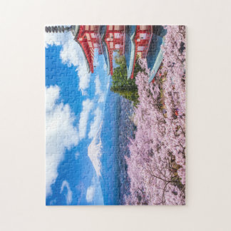 "Majestic Fuji from Chureito Pagoda  Puzzle