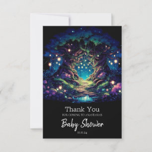 Majestic Fun Enchanted Forest Baby Shower Dankeskarte