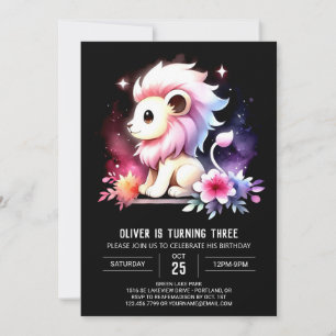 Majestic Fun Lion Birthday Einladung