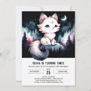 Majestic Fun Wolf Birthday Einladung