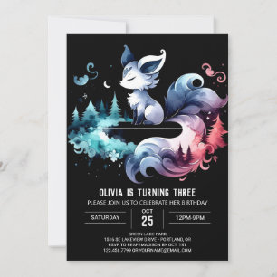 Majestic Fun Wolf Birthday Einladung