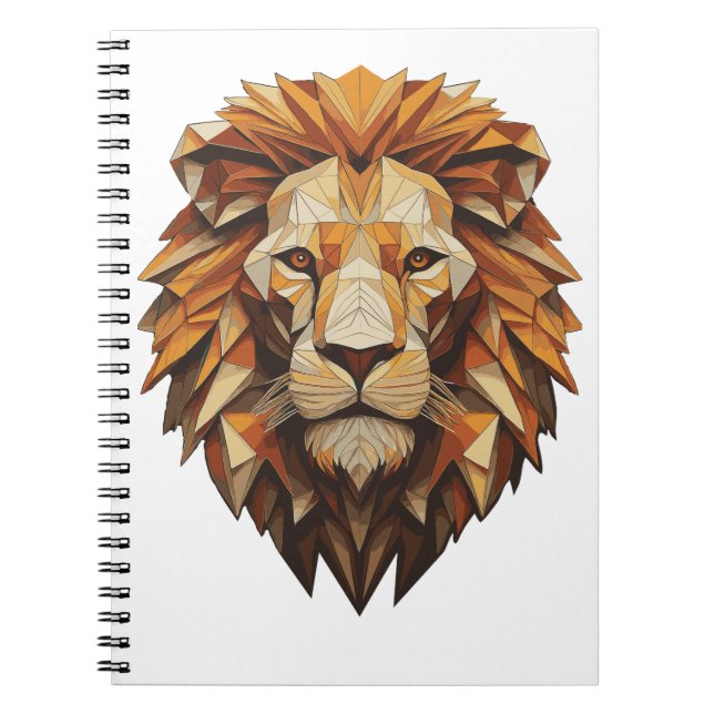 Majestic Geometric Lion Notizblock (Vorderseite)