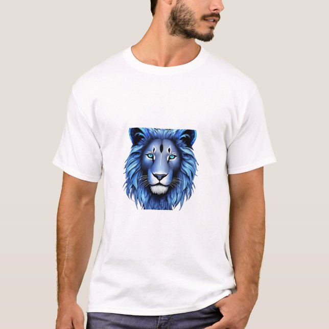 Majestic Geometric Lion T - Shirt Designs (Vorderseite)