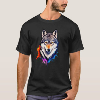 Majestic Gesicht des Wolfs T-Shirt