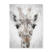 Majestic Giraffe Portraitierte Magnetkarte
