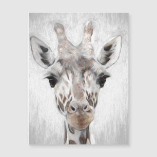 Majestic Giraffe Portraitierte Magnetkarte