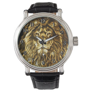 Majestic Gold Lion Armbanduhr