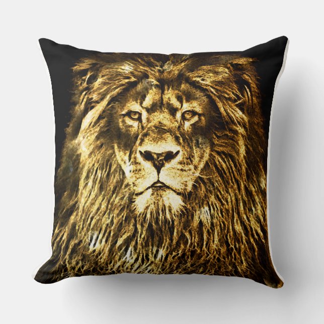 Majestic Gold Lion Kissen (Vorderseite)