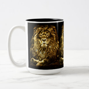 Majestic-Gold-Löwen Zweifarbige Tasse