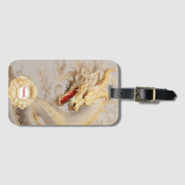Majestic Golden Dragon and Ivory Gepäckanhänger