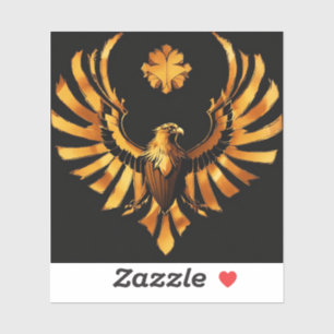 Majestic Golden Eagle Custom-Cut Vinyl Sticker