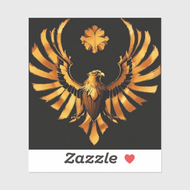 Majestic Golden Eagle Custom-Cut Vinyl Sticker (Blatt)