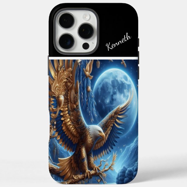 Majestic Golden Eagle Moon Case-Mate iPhone Hülle (Rückseite)