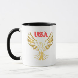 Majestic Golden Eagle USA Emblem Tasse