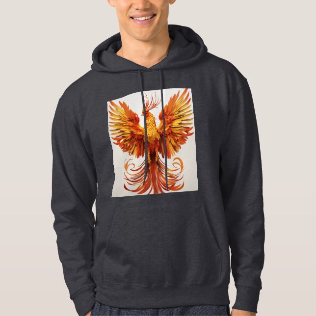 Majestic Golden Fire Eagle Design Hoodie* Hoodie (Vorderseite)