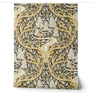 Majestic Golden Forest with Deer Antler & Folies Tapete
