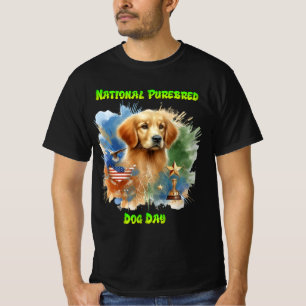 Majestic Golden Retriever mit Trophäe und Sternen T-Shirt