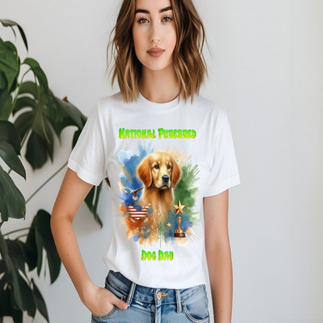Majestic Golden Retriever mit Trophäe und Sternen T-Shirt (Von Creator hochgeladen)