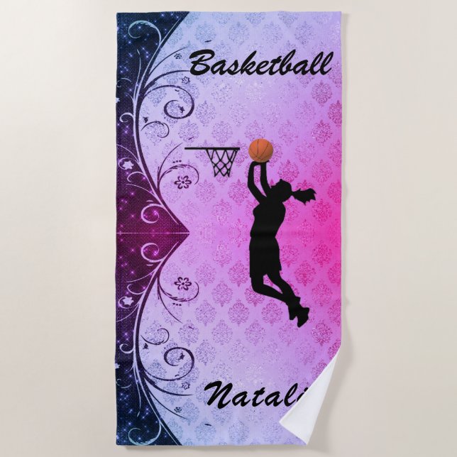 Majestic Gradient Basketball Strandtuch (Vorderseite)