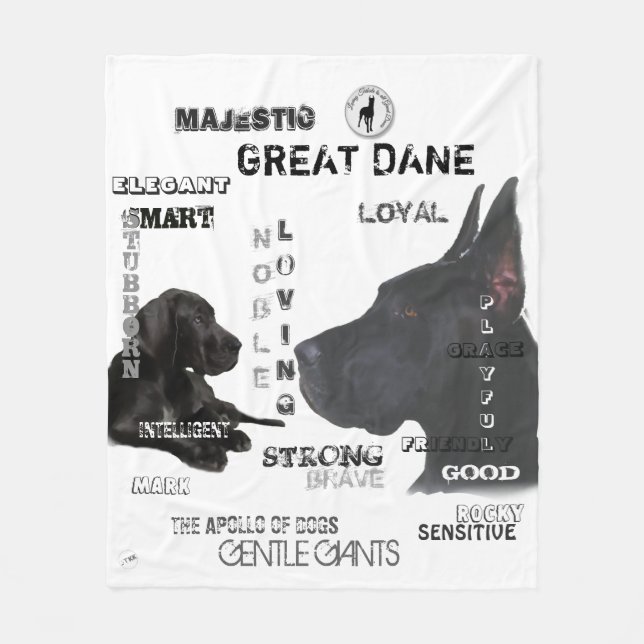 Majestic Great Danes Fleecedecke (Vorderseite)
