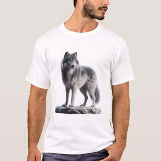 "Majestic Grey Wolf - Symbol der Stärke und befrei T-Shirt
