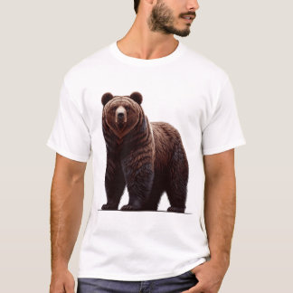 Majestic Grizzly Bären Illustration - Stärke und T-Shirt