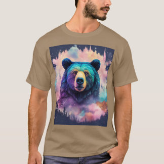 Majestic Grizzly Bear im T - Shirt Forest"