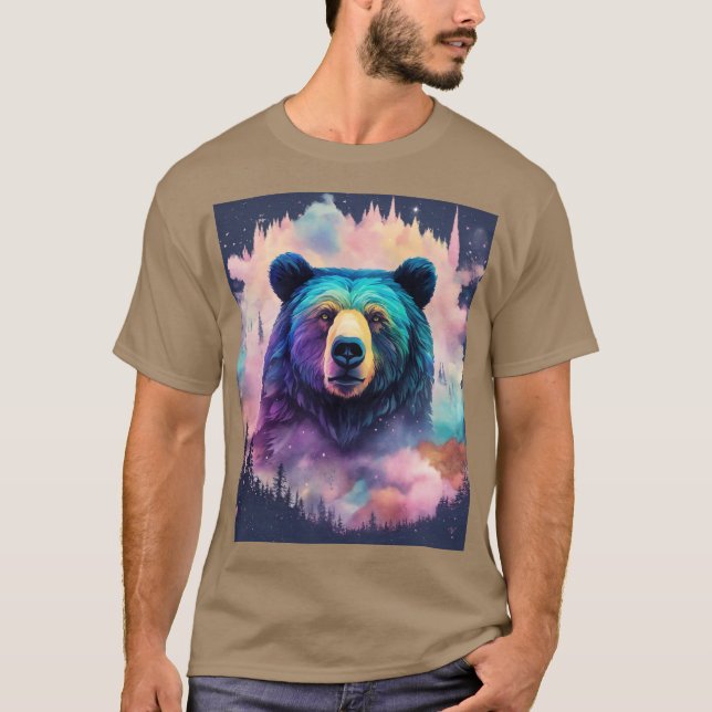 Majestic Grizzly Bear im T - Shirt Forest" (Vorderseite)