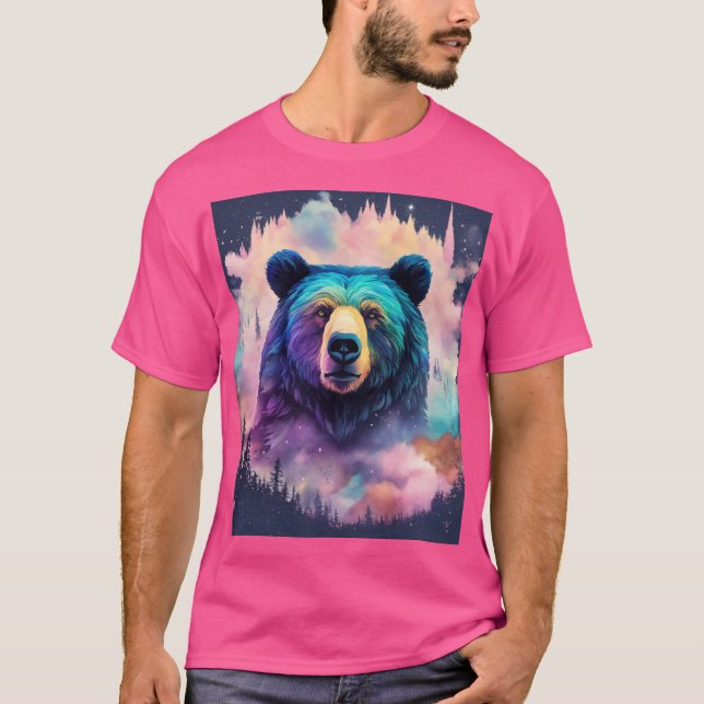 Majestic Grizzly Bear im T - Shirt Forest" (Vorderseite)