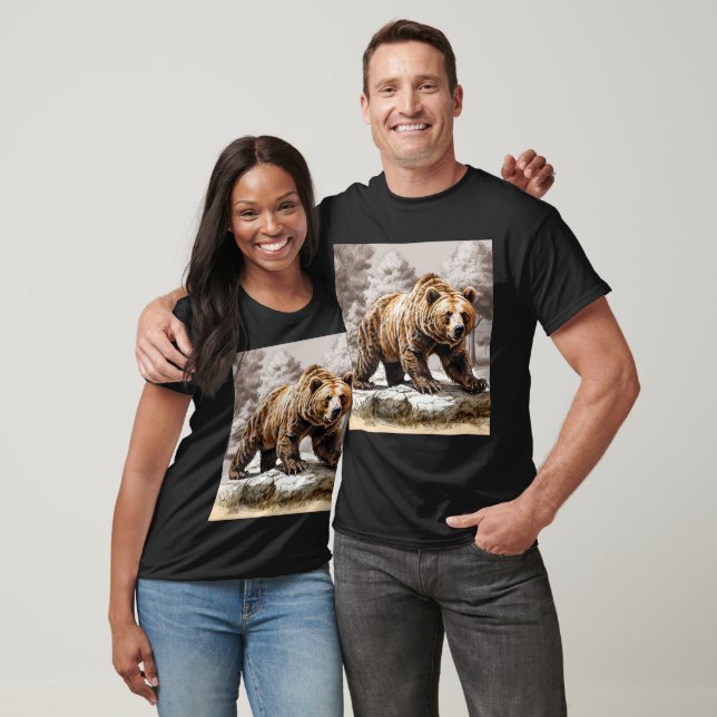 Majestic Grizzly: Wächter des Waldes" T-Shirt (Unisex)