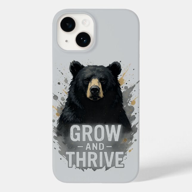 Majestic Growth Black Bear Art Case-Mate iPhone Hülle (Rückseite)