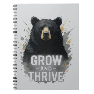 Majestic Growth Black Bear Art Notizblock