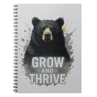 Majestic Growth Black Bear Art Notizblock