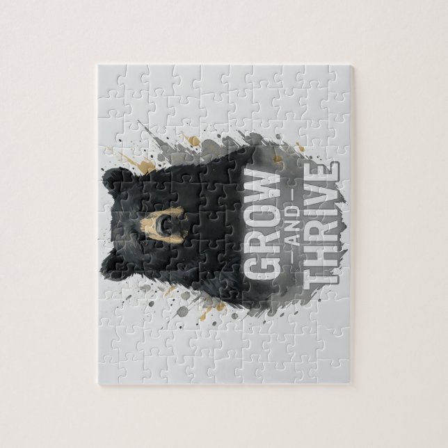 Majestic Growth Black Bear Art Puzzle (Vertikal)