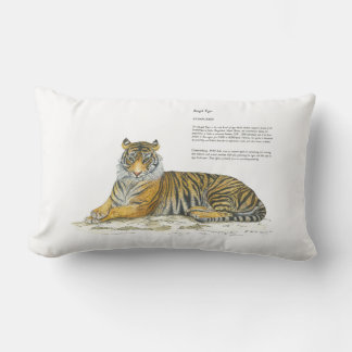 Majestic Hand bemalt Bengalisch Tiger Lendenkissen