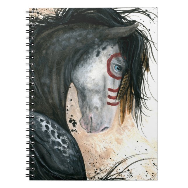 Majestic Horse by Bihrle 6.5 x 8.75" Notebook Notizblock (Vorderseite)