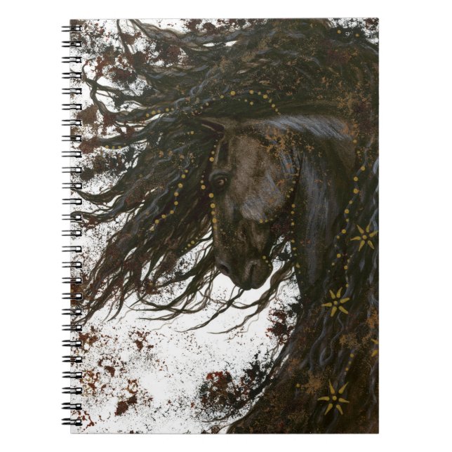 Majestic Horse by Bihrle 6.5 x 8.75" Notebook Notizblock (Vorderseite)