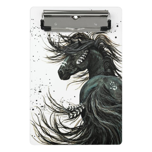 Majestic Horse by Bihrle 8.5 x 11" Planer Mini Klemmbrett (Vorderseite)
