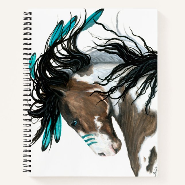 Majestic Horse by Bihrle 8.5 x 11" Spiral Notebook Notizbuch (Vorderseite)