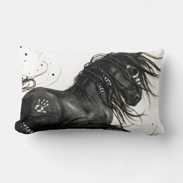 Majestic Horse by Bihrle Pillow Lendenkissen (Vorderseite)