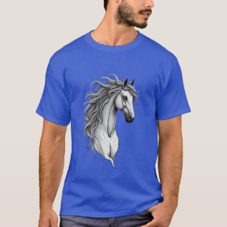 Majestic Horse Head mit Intricate Linework Familie T-Shirt