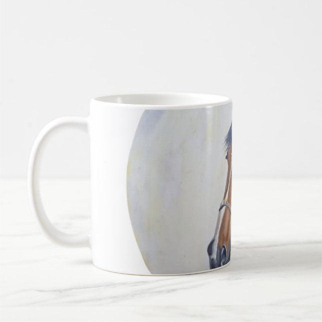 Majestic Horse Portrait T-Shirt Kaffeetasse (Links)