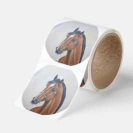 Majestic Horse Portrait T-Shirt Quadratischer Aufkleber